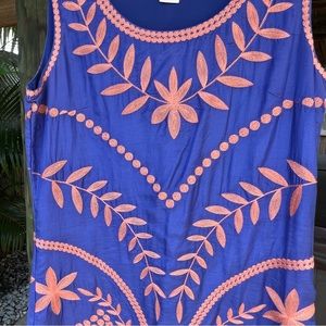 Sundance Sleeveless Exquisite Embroidered Dress Size Small